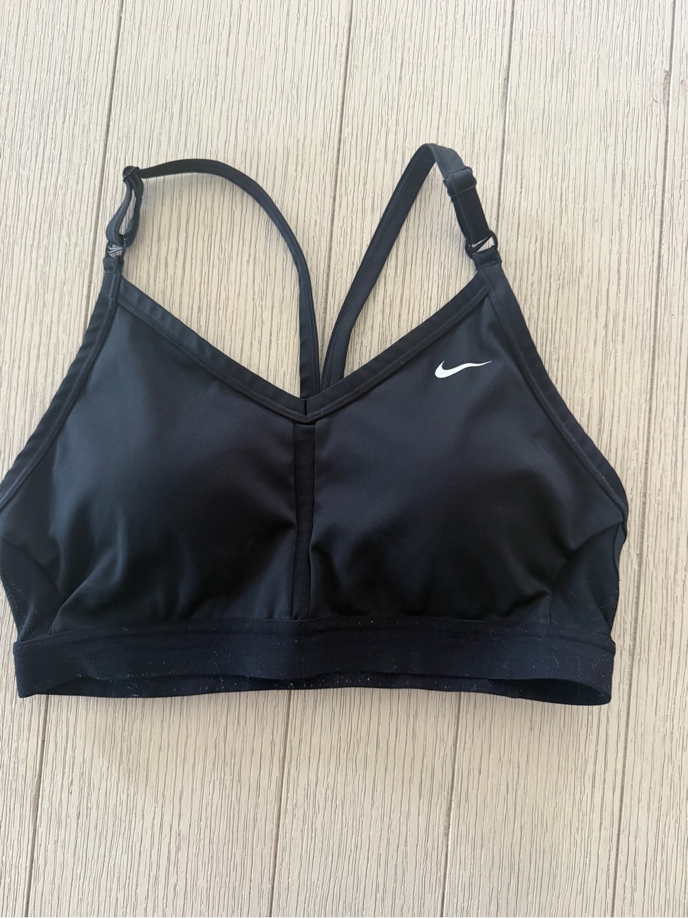 Nike Black Low-Impact Sports Bra with Thin Straps